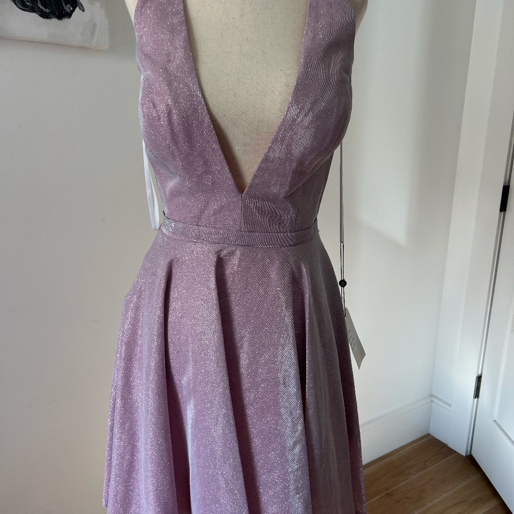 New Alyce Paris short homecoming dress light purple shimmer size 2 cocktail